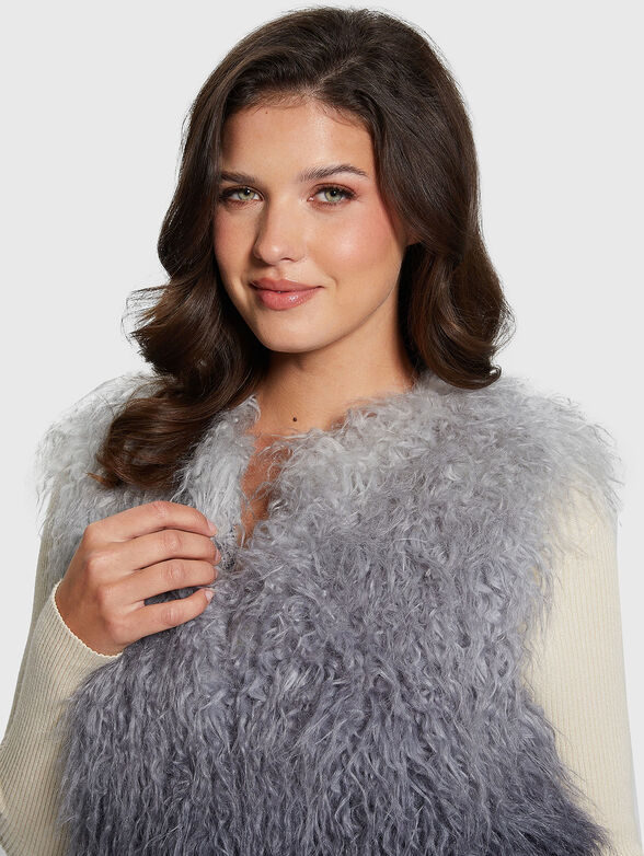 CRISTINA DEGRADE eco fur vest - 4