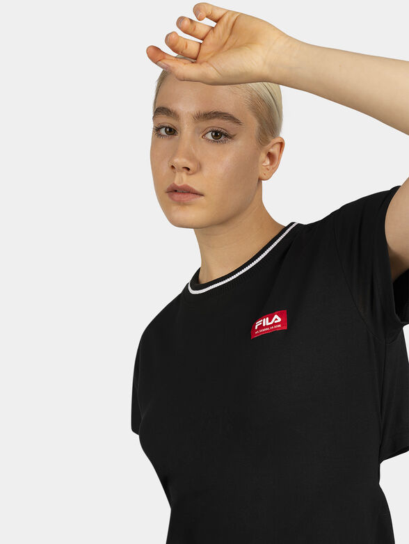 TURDA black dress with accent back - 3