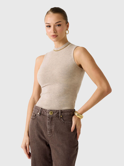 ABEL cashmere blend top with chain