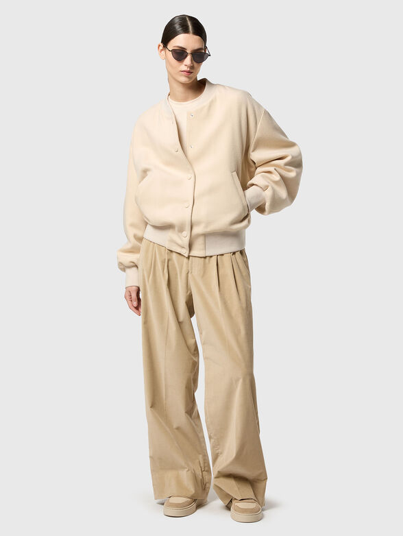 Loose fit bomber wool jacket - 2