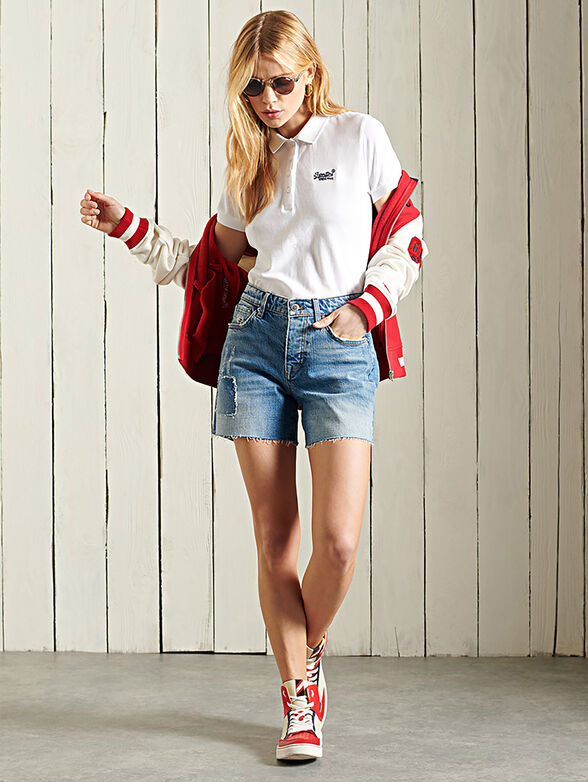 White polo-shirt with logo - 2