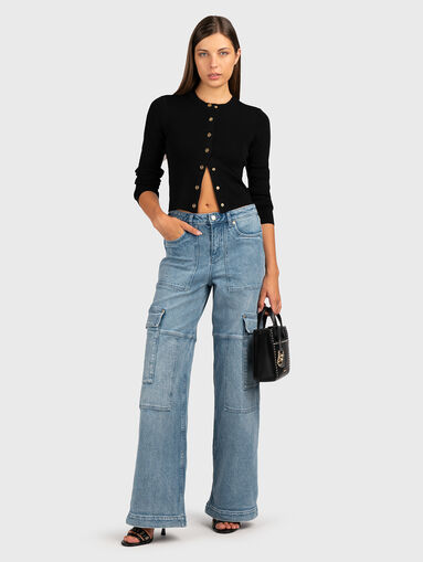 Mid rise cargo jeans - 5