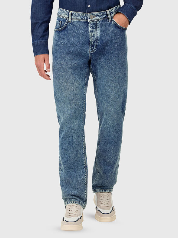 Straight jeans with a washed effect - 1