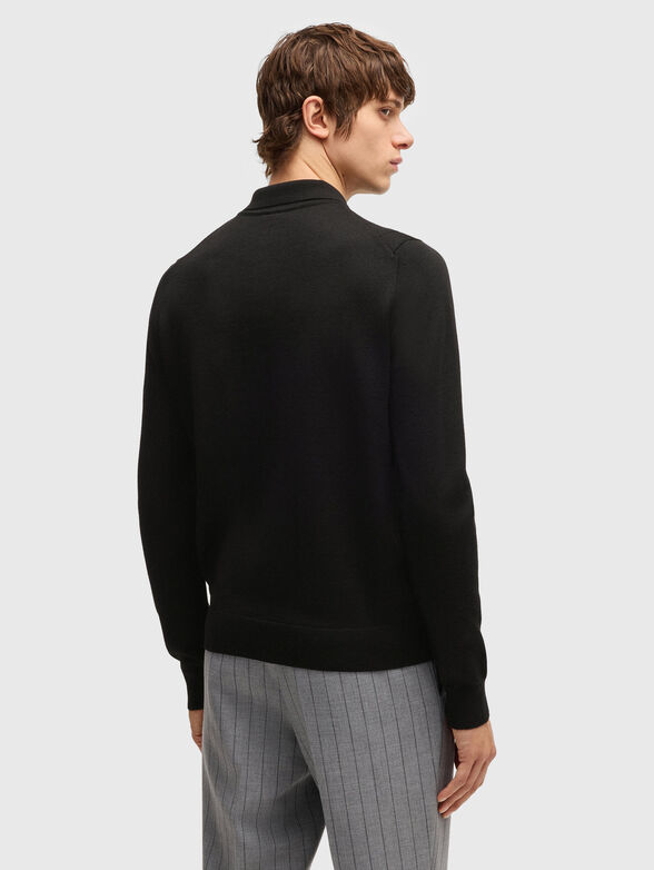 Wool sweater with polo collar - 3