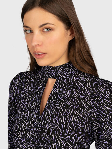 Silk dress with print - 4