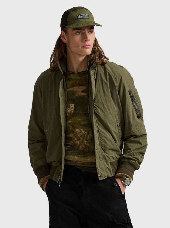 Бомбър яке в зелен цвят  - 1