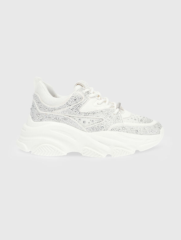 PRIVY sneakers in beige with rhinestones - 1