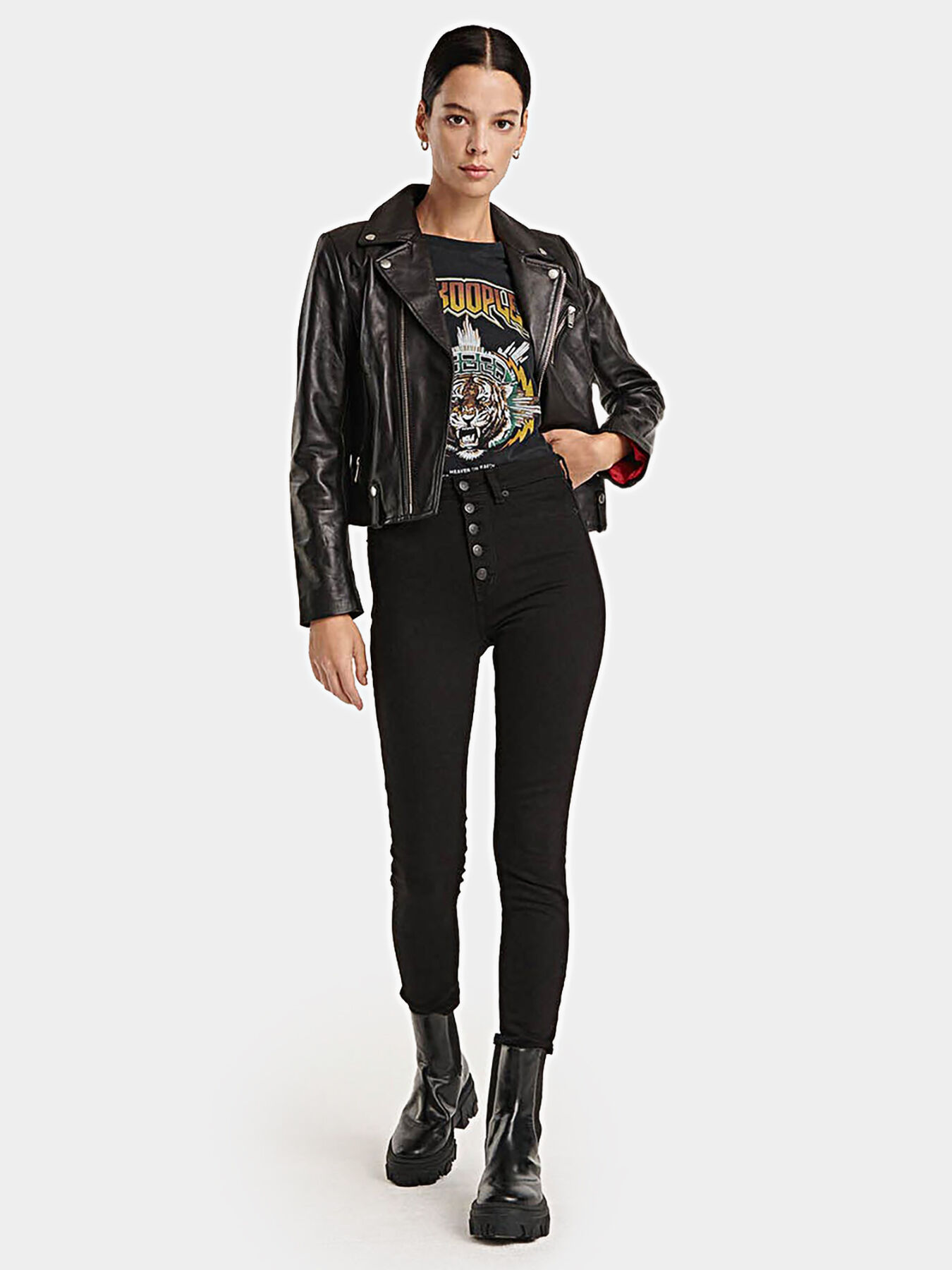 Kooples leather biker jacket outlet