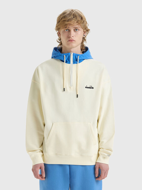 LEGACY black unisex sweatshirt with contrast hood - 1