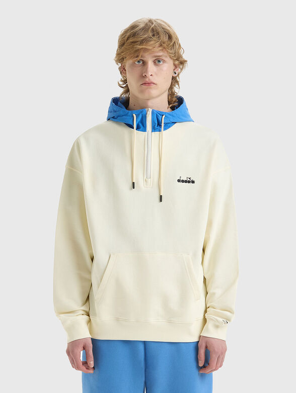 LEGACY black unisex sweatshirt with contrast hood - 1