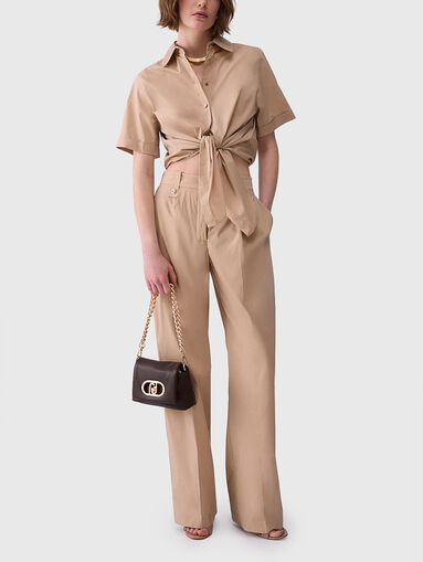 Cropped shirt with ties  - 5