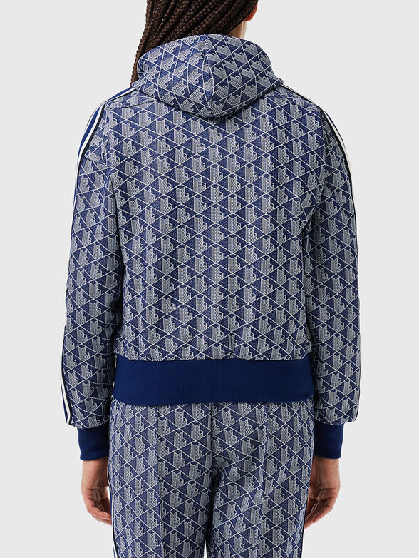 Sweatshirt with monogram logo print in brown - 3