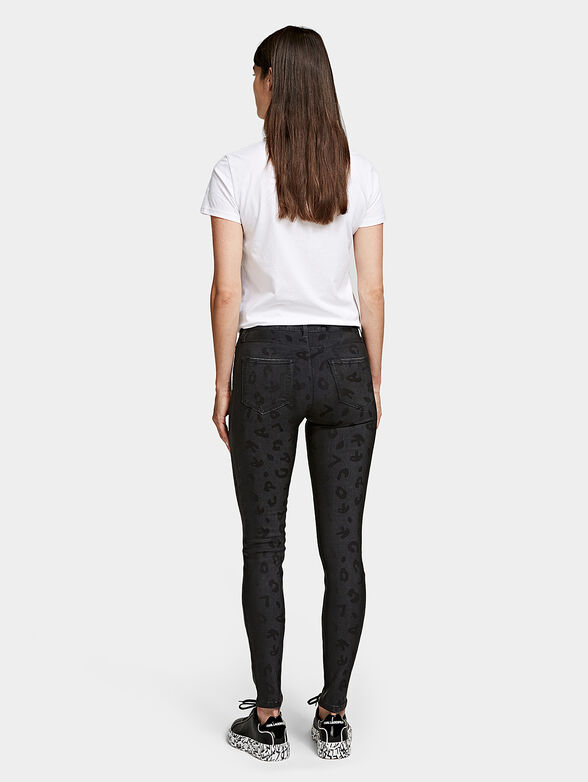 Skinny jeans with leopard print - 4