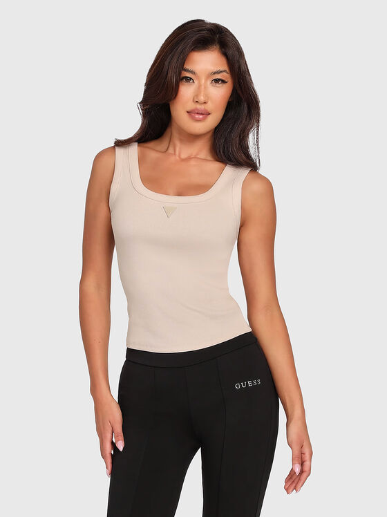 Cotton top with logo detail - 1