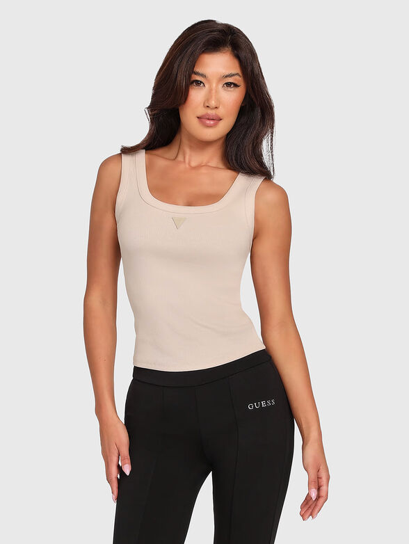 Cotton top with logo detail - 1