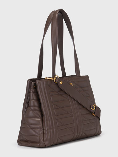 Black bag with quilted effect and logo - 4