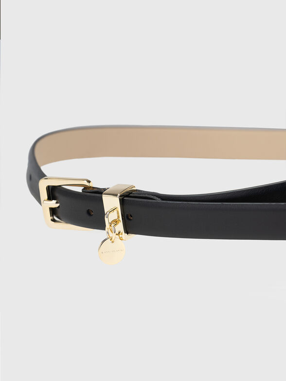 Beige leather belt - 3