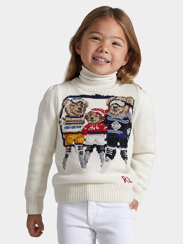 Cotton sweater with Polo Bear accent - 5