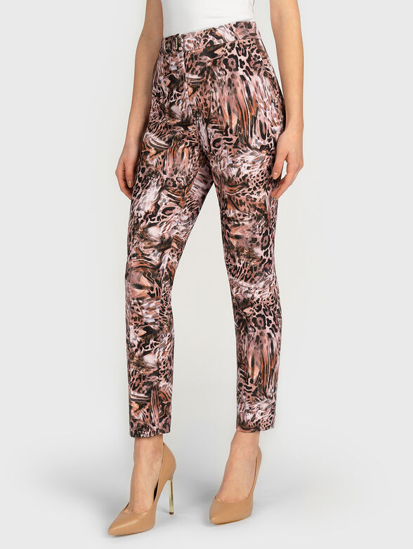 Trousers with animal print - 1