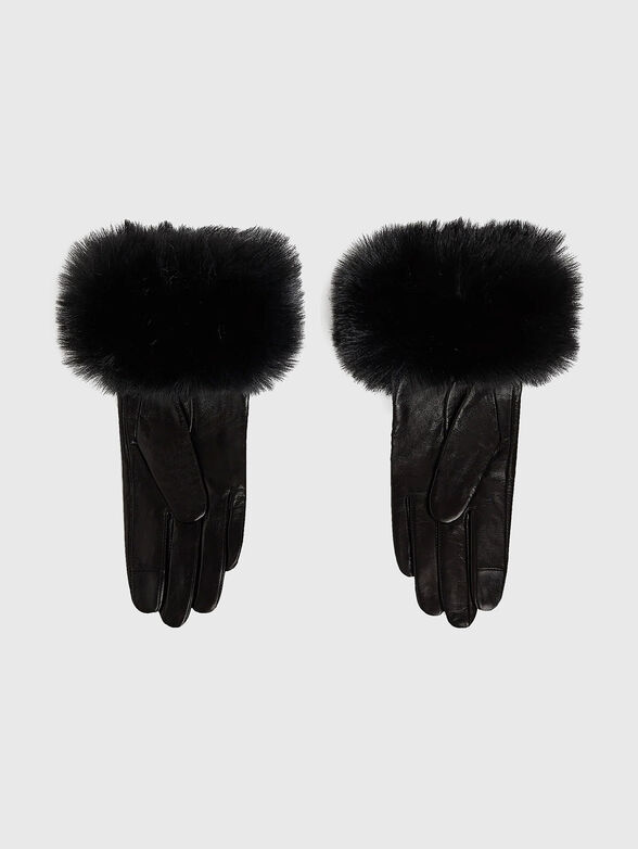 K/SIGNATURE leather gloves - 2