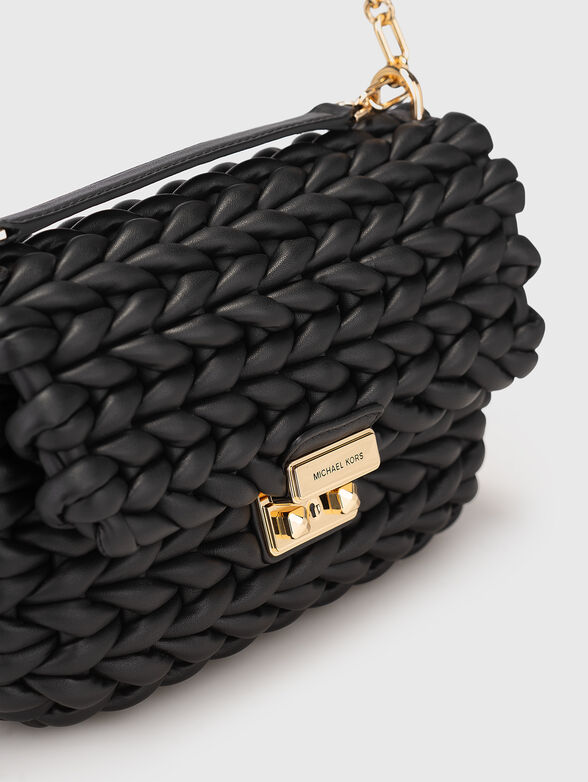 Leather bag with woven effect - 5