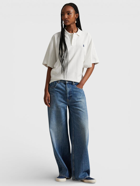 White cotton polo shirt - 2