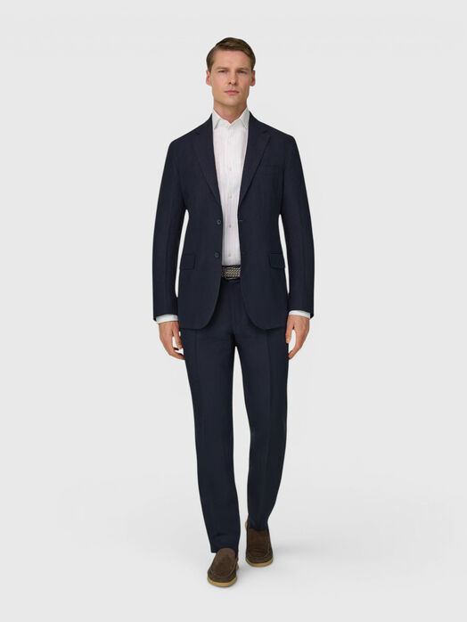 Dark blue linen suit