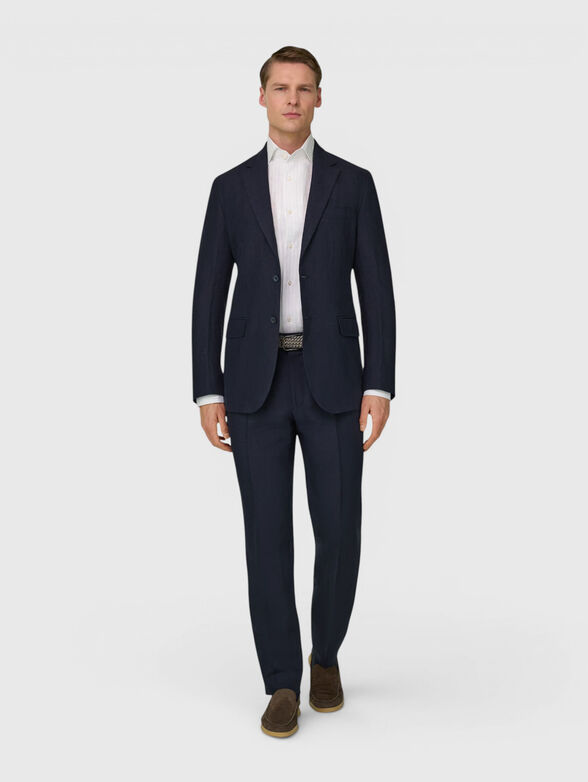 Dark blue linen suit - 1