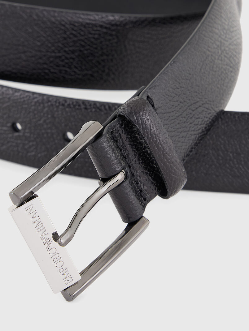 Leather belt with logo detail - 3