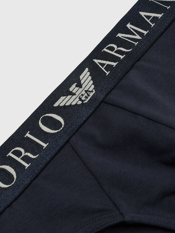 Black briefs with contrasting logo lettering - 3