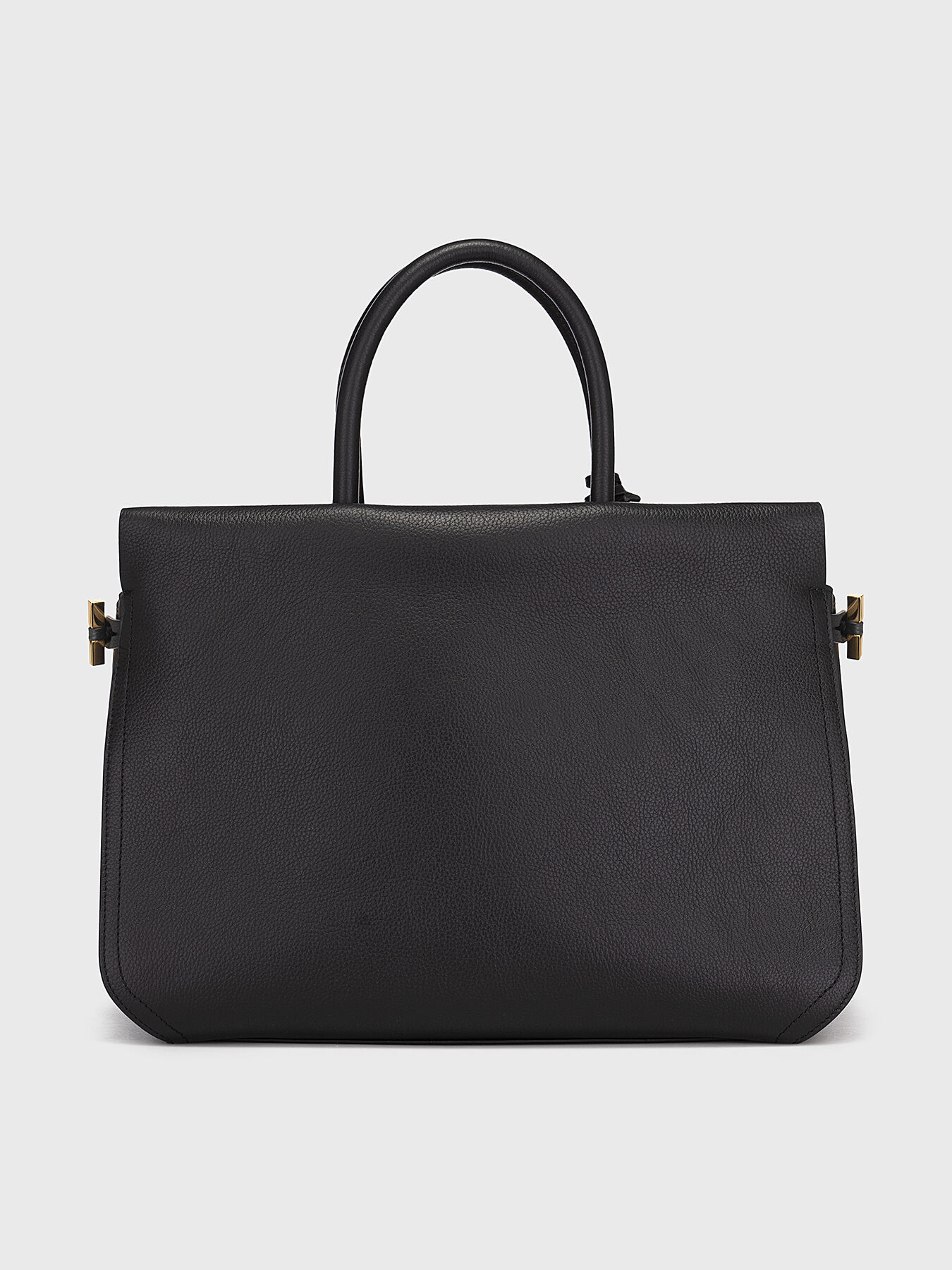Black leather bag with gold details brand COCCINELLE