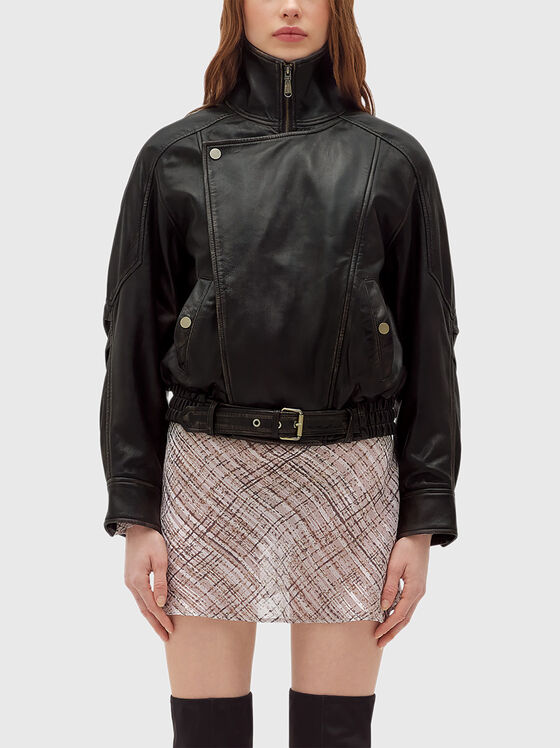 Biker leather jacket - 1