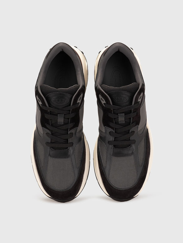 Suede and textile sneakers - 6