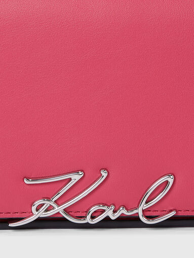 K/SIGNATURE CB black leather bag with gold logo - 4