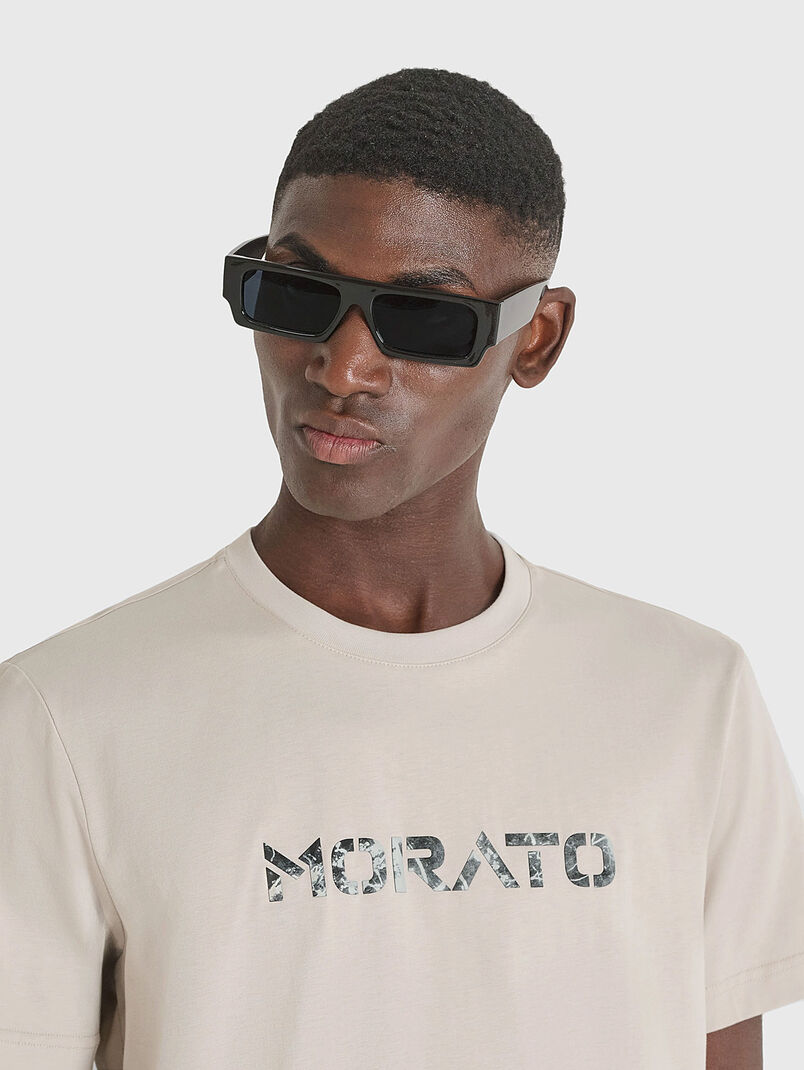 Cotton T-shirt with print - 3