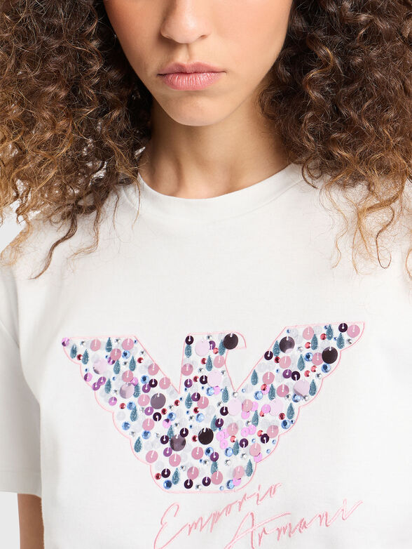 Round neck cotton T-shirt - 4