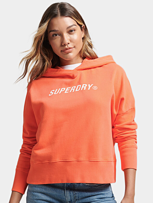 Sweatshirt in orange color with logo - 1