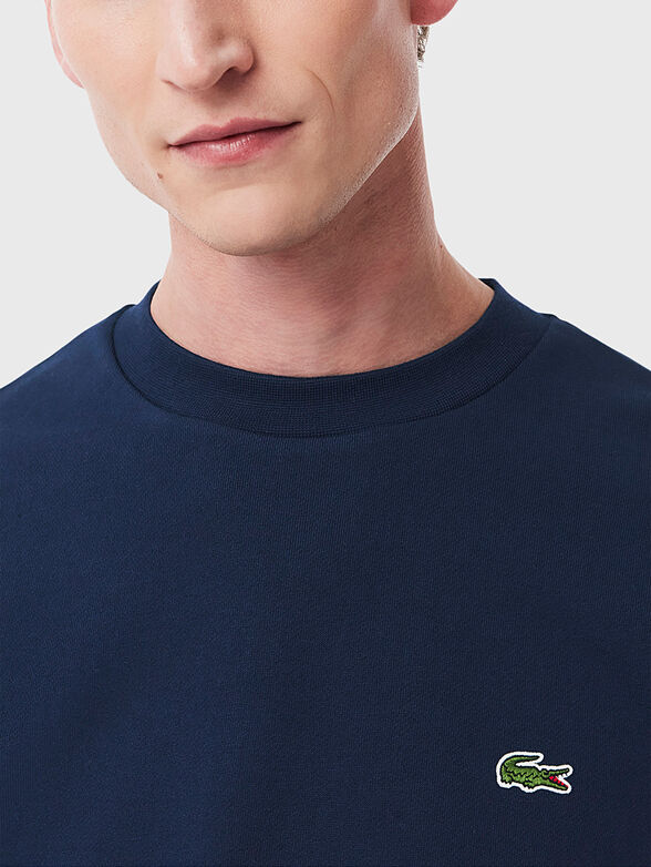 Sweatshirt with oval neckline and logo - 4