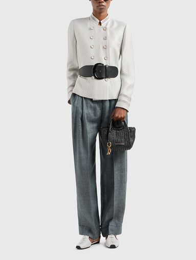 Grey trousers with darts - 4