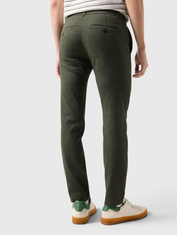 Linen and cotton blend trousers - 2