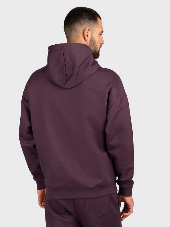 Oversized cotton hoodie with logo - 3
