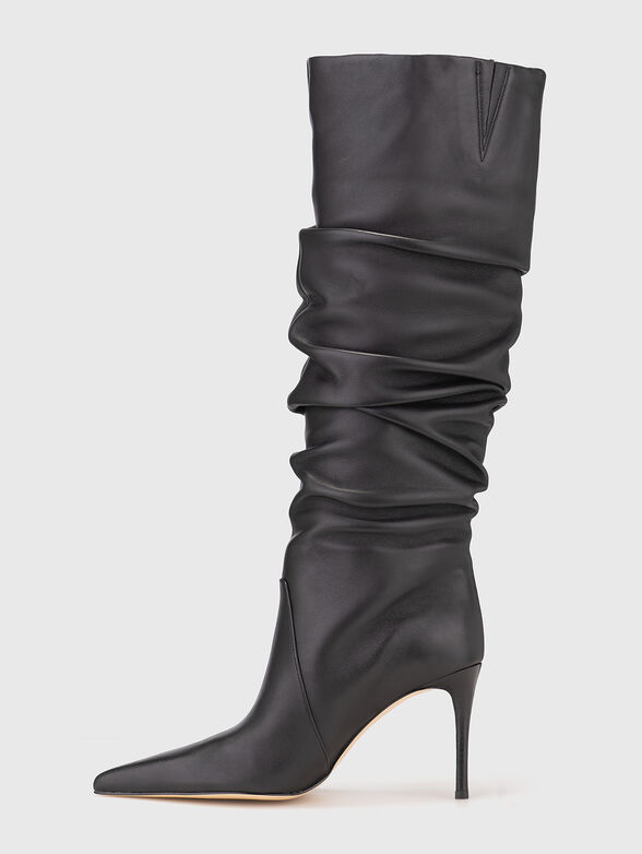 Leather boots with heels - 4