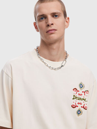 WISCONSIN cotton T-shirt with accent back - 4