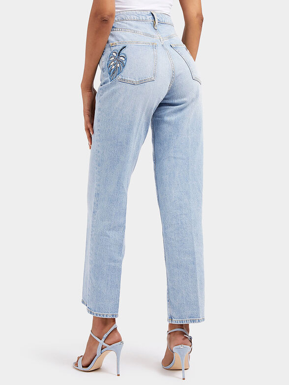 Light blue jeans with beaded accent - 2