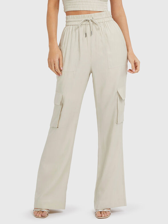 CHANTAL satin cargo pants - 1