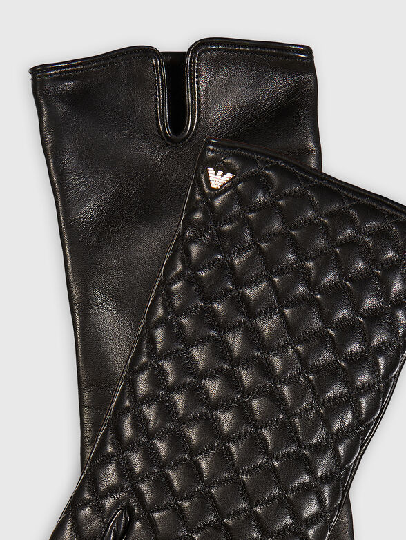 Quilted leather gloves - 2