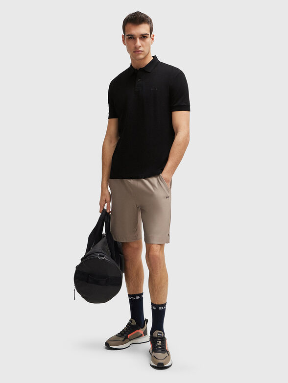 Black polo shirt with mini logo detail - 2