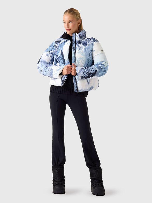 Cropped ski jacket with print - 2