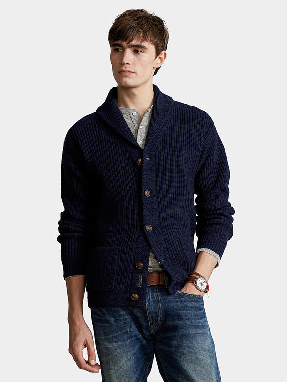 Wool and cashmere cardigan - 1