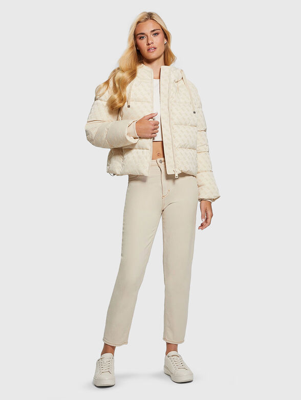 DAISY black puffer jacket with monogram print - 2